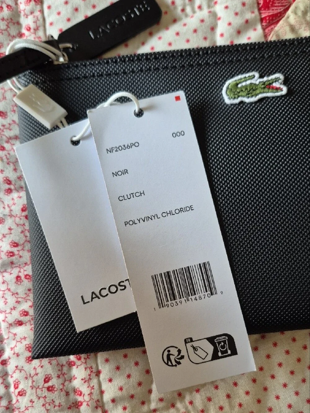 Lacoste Black Wristlet